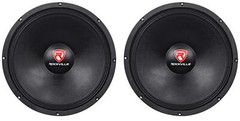 (2) Rockville RVW1500P8 3000w 15″ Raw DJ Subwoofers 8 Ohm Subs 70OZ Magnet