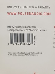 Polsen HH-IC Handheld Condenser Microphone for iOS /Android Devices- Open Box