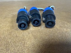 (3) NEUTRIK NL4FC 4-POLE Locking SPEAKON Cable Connector