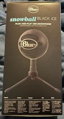 Logitech Blue Snowball Ice USB microphone black new mic podcast discord skype