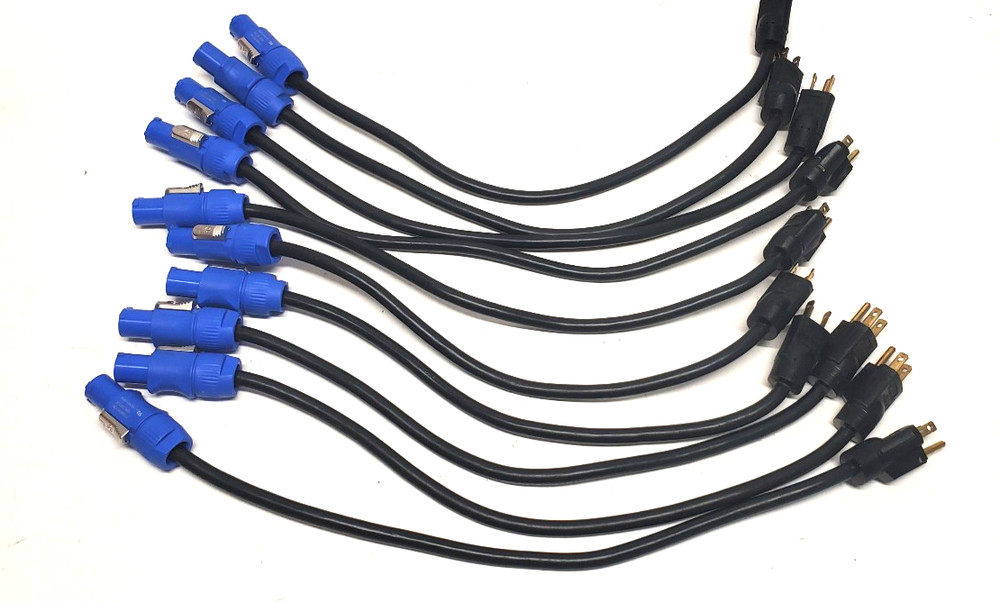 LOT of 10x – NAC3FCA PowerCon 14AWG Cable 14″-16″ long Replacement for Neutrik