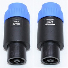 (2) Two Genuine NEUTRIK NL8FC Female 8 Pole Original SpeakON Cable Connector