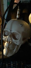 Skull optical theremin synthesizer drone circuit bent