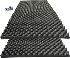 2 PCS Acoustic Panels,48“X24“X2“ Egg Crate Foam Soundproof Foam Wall Panels,H