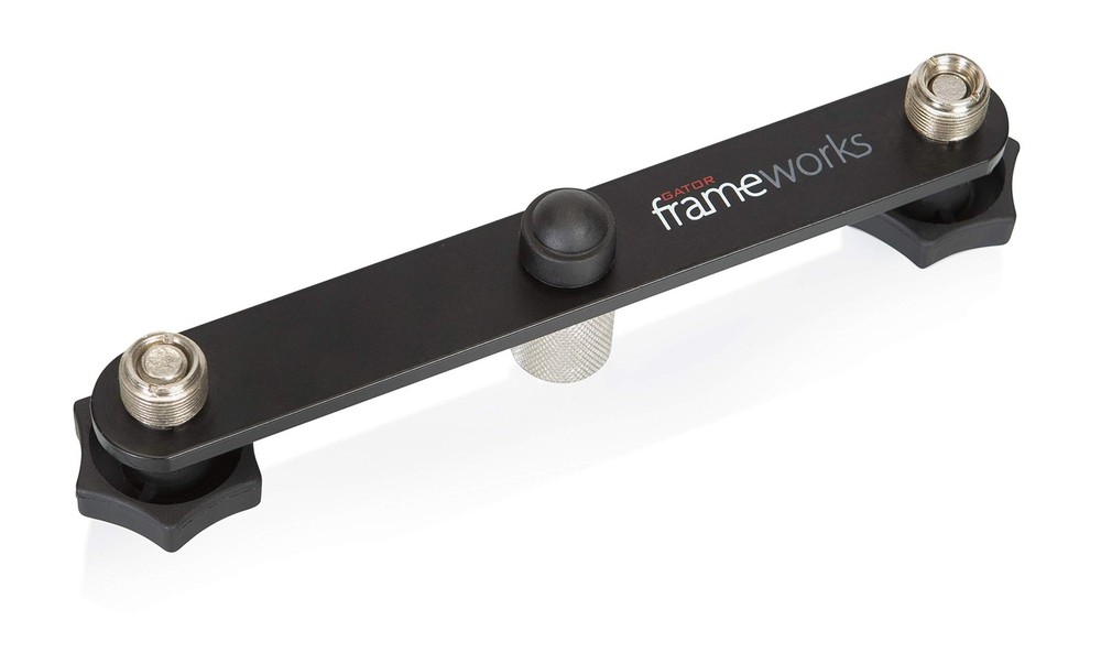 Gator Frameworks 1-to-2 Mic Mount Bar with Standard 5/8-Inch Thread Black