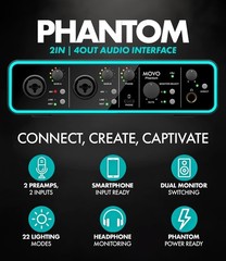 Movo Video Podcast Equipment Bundle with Boom Arms -Interface + 2X Mics Cameras