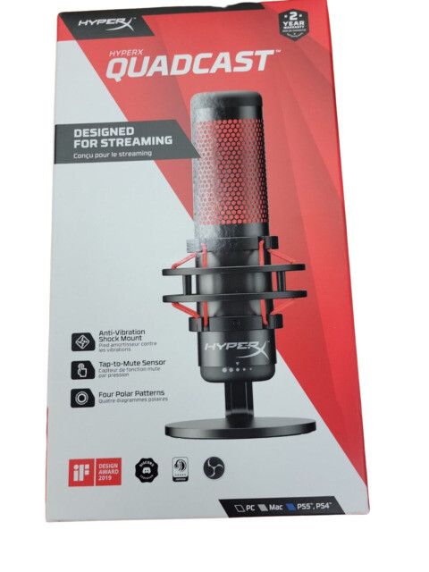 * HyperX QuadCast USB Condenser Gaming Microphone. NEW SEALED