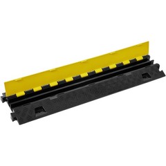 Uimoso 2 Channel Cable Protector Ramp 22000 lbs Load TPU Wire Cable Cover Ramp
