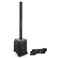 Sound Town Portable PA w/ 12″ Power Sub, 8 x 3″ Column Spk,UHF Mic CARPO-L2SWM01