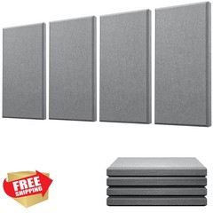 Moukey Soundproof Acoustic Panels 4PCS Gray 24“x12“ 2.4“ Thick