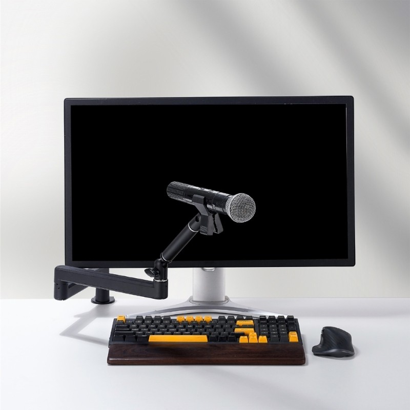 Cantilever Boom Microphone Stand Clamp Compatible for Various Microphone Models