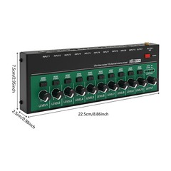 Professional Powered Mixer Power Mixing Amplifier 10 Channel Amp USB 10W