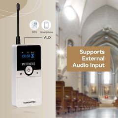 Retekess TT116T Tour Guide System Mic Transmitter UHF Rechargeable Church Travel