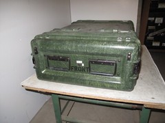 Rackmount 04U x24 Slide Out General Dynamics Composite Shock Mount Rack Case B1