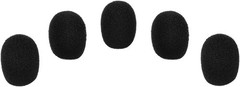 5 Pack Mini Lapel Headset Microphone Windscreen Foam Cover, Black | Mic Muffl…