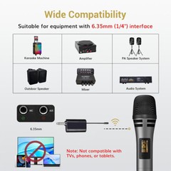Stable Signal Wireless Handheld Microphone System Portable Mic For Party Speech