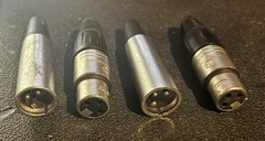Neutrik XLR Connectors 2-Male & 2-Female Set