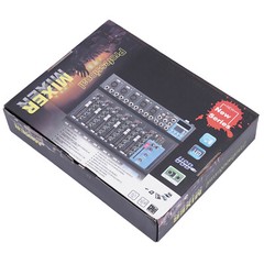 110V 7-Channel Bluetooth Portable Audio Mixer USB DJ Sound Mixing Console Board