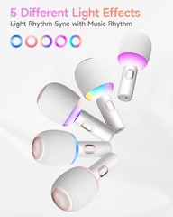 Wireless Bluetooth karaoke Microphone, 5-in-1 Portable Handheld Microphone fo…