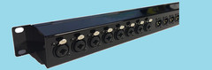 Mamba 8 XLR F Mic in x 8 Line in or out via Combo 1RU XLR to XLR Panel