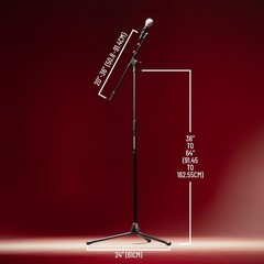 Gator Frameworks Rok It Series Adjustable Telescoping Tripod Mic Stand 32