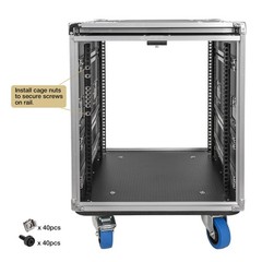 Sound Town 12U Rack Road Case with Slam Door and Adjustable Rack Depth (STPR-12)