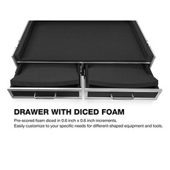 Sound Town ATA Mixer Case for WING 48 with Doghouse & 2 Drawers (STRC-WING48)