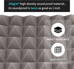 12 Pack-12 x 12 x 2 Inches Pyramid Designed Acoustic Foam Panels Sound Proof USA