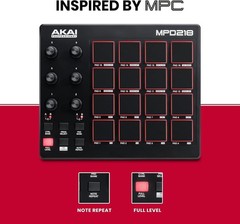 – USB MIDI Controller with 16 MPC Drum Pads, 6 Assignable Knobs, Note Repeat …