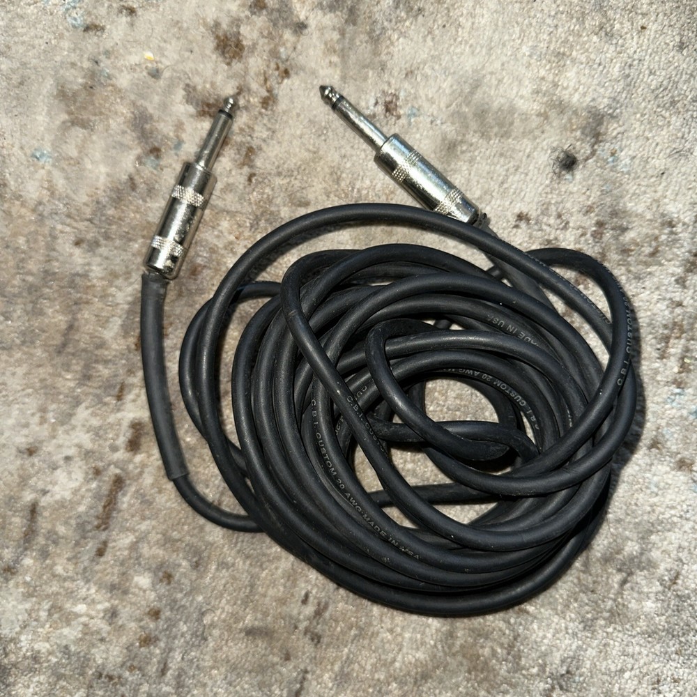 C.B.I Custom 30′ Guitar Instrument Cable 20 AWG neutrik Connector