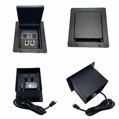 PROCRAFT MINI GAP LID FEED-THRU RECESSED Stage Pocket/Floor Box w/ 1) WIRED AC 2