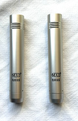 MXL 603S Matched Pair Cartiod Condenser Microphones with Shockmounts & Case