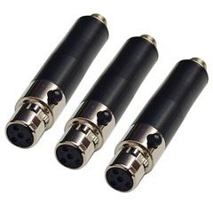 3Pack Microphone Adapter 3.5mm Sennheiser to Shure TA4F mini Female connector