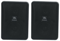 2 JBL Control 23-1 3″ Indoor/Outdoor 70v Commercial Wall Mount Speakers in Black