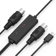DOREMIDI MIDI to USB C Type-C Interface Cable Adapter 5 Pin Input&Output US