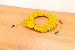 Unbranded ST-ST SMF-28e Single Mode Duplex Fiber Optic Cable – 100′ CG01ZLQ