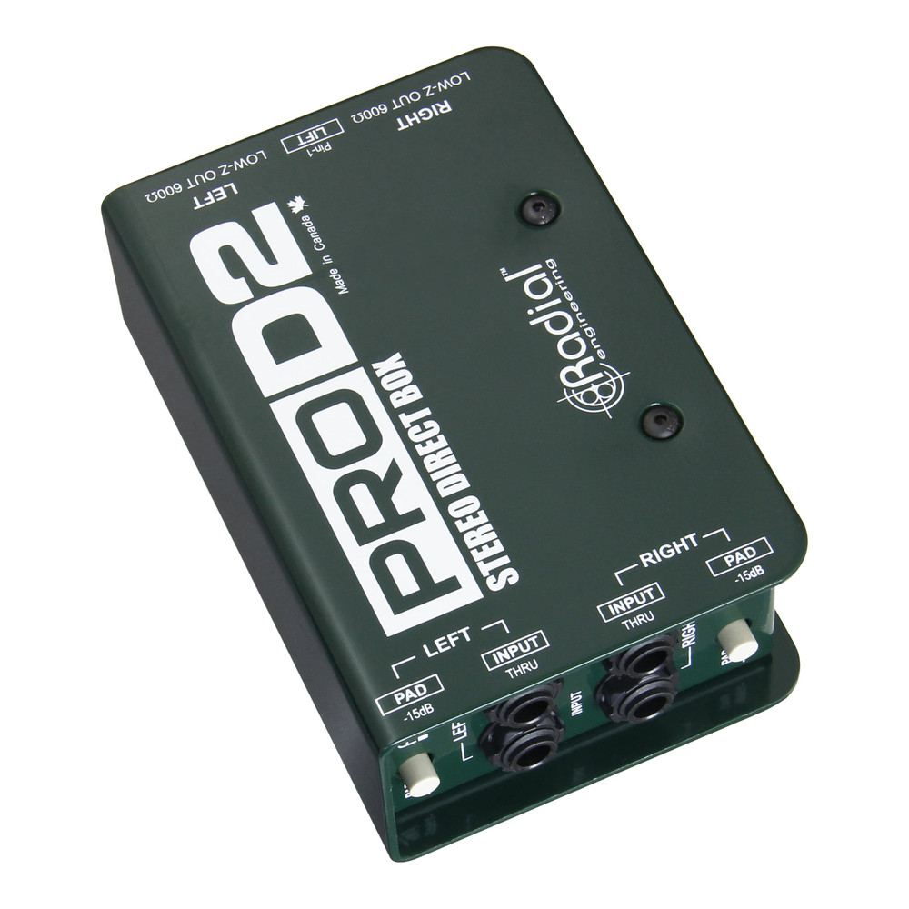 Radial ProD2 Dual Stereo Passive Direct Box Guitar Bass Keys PROAUDIOSTAR