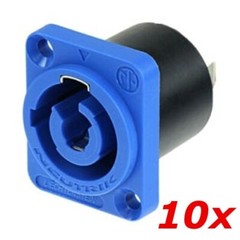 10 Pack Neutrik NAC3MPA-1 PowerCON „IN“ Chassis Panel Mount Power Connector Blue