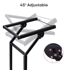 12U 19″ Rack Mount Mixer Stand Studio Cart Stage Amp Adjustable Music Party Show