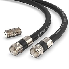 G-PLUG 6FT RG6 Coaxial Cable Connectors Set- High-Speed 6FT, Black