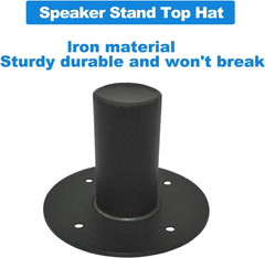 Speaker Stand Top Hat 4.33″x3.29″ – Metal Cabinet Pole Mount, PA/DJ Tripod Stand