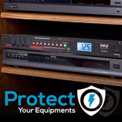 10 Outlet Power Sequencer Conditioner – 13 Amp 2000W Rack Mount Pro Audio Digita