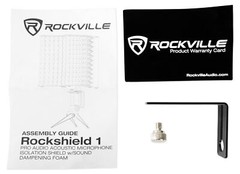 Rockville RockShield 1 Studio Microphone Isolation Shield w/Sound Dampening Foam