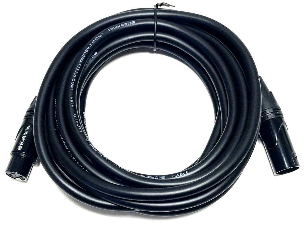 Cable Matters Male to Female Microphone XLR Cable Oxygen-Free Copper – 15ft