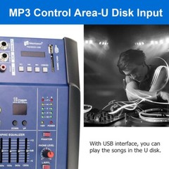 Professional Powered Mixer Power Mixing Amplifier 8 Channel Amp 16DSP USB 1500W