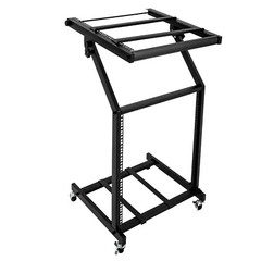 12U Rack Mount Mixer Case Stand Studio Equipment Cart Stage Amp DJ Rolling