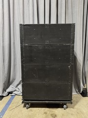LOT OF 4 + CART + COVER – EV XLC 127DVX 3 Way Passive Line Array Speakers