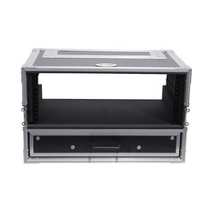 Prox 4 Space ATA Rack Road Case with 2 u Drawer for Wireless Systems