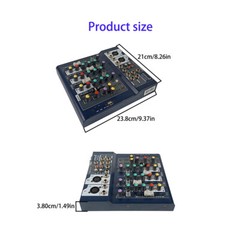 Pro 4-Channel Mini Mixer USB Audio Pure Mixer Live Studio Mixing Console Effects