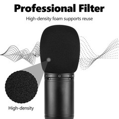 Geekria Foam Windscreen for TZ Stellar x2, Mackie EM-91C (2 Pack)